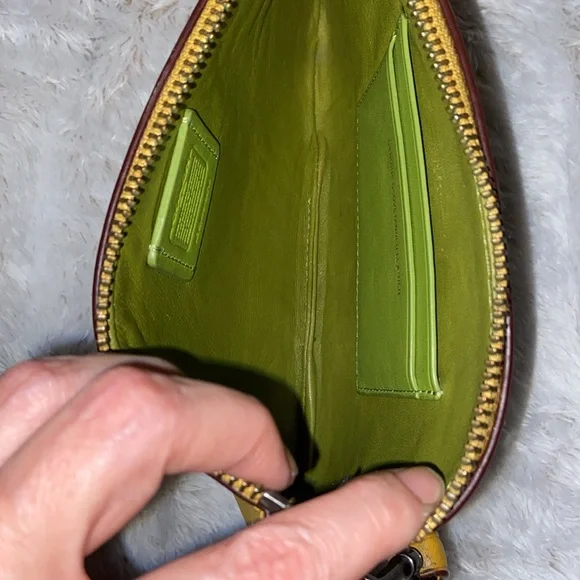 COACH RARE WOOLLY MAMMOTH WRISTLET EUC - Picture 7 of 15